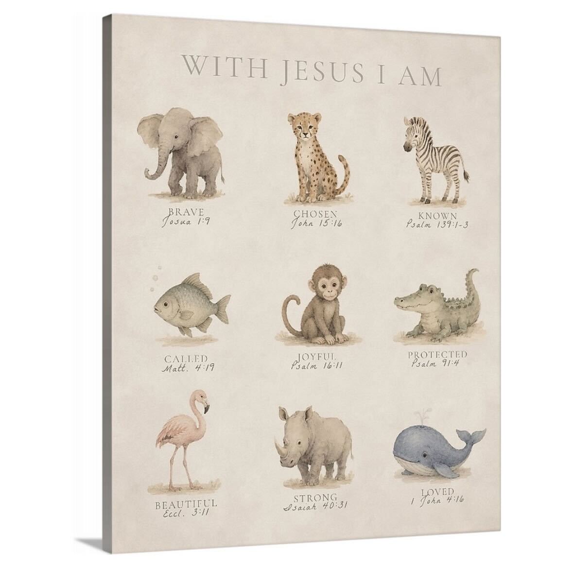 With Jesus I Am… - Canvas