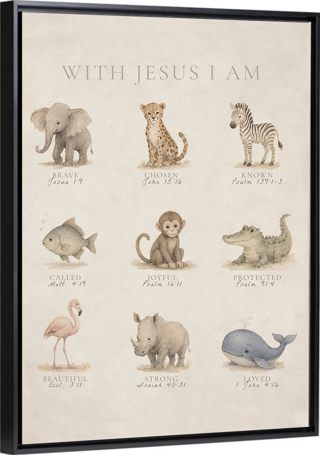 With Jesus I Am… - Canvas