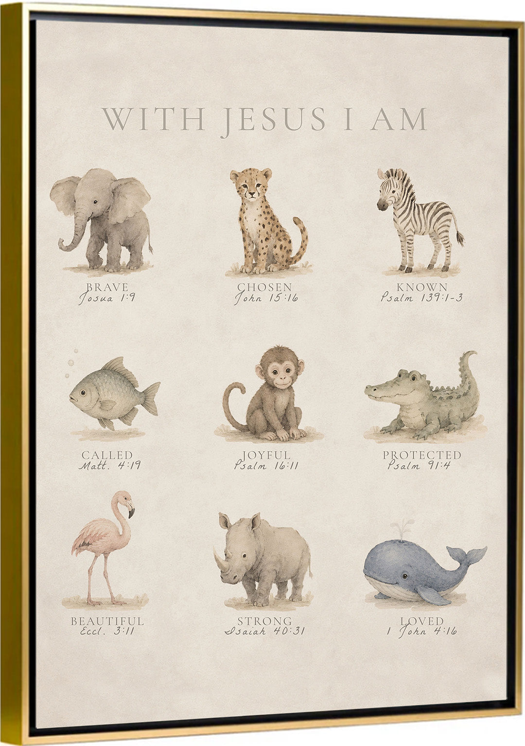 With Jesus I Am… - Canvas