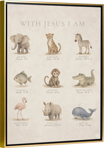 With Jesus I Am… - Canvas
