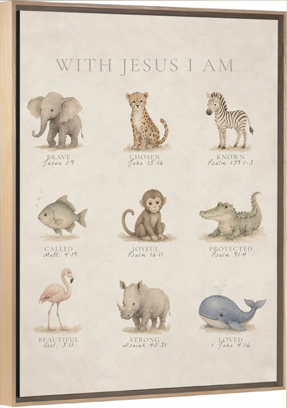 With Jesus I Am… - Canvas