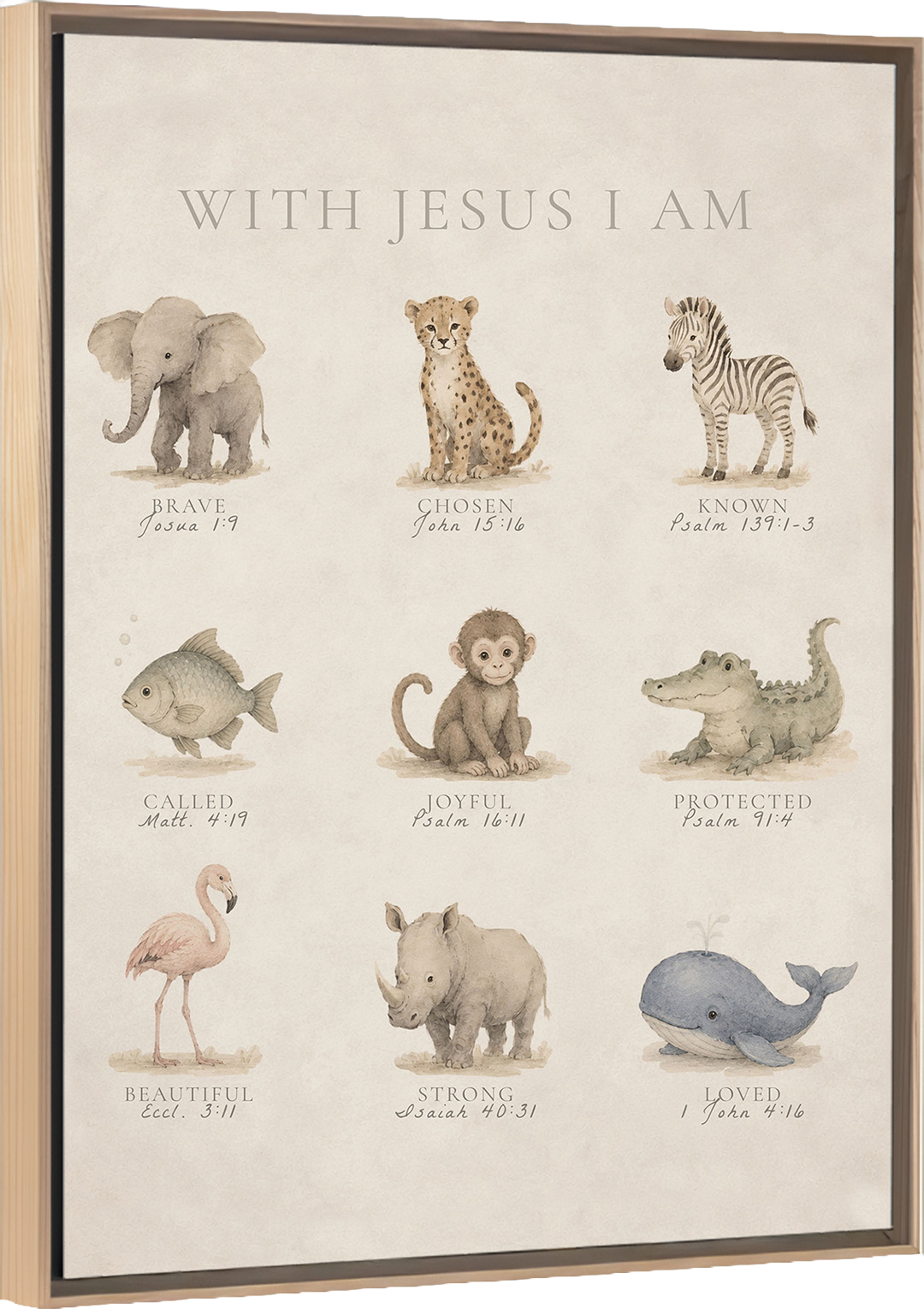 With Jesus I Am… - Canvas