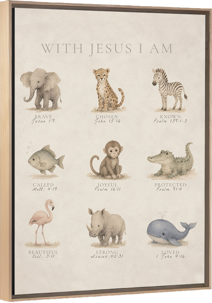 With Jesus I Am… - Canvas