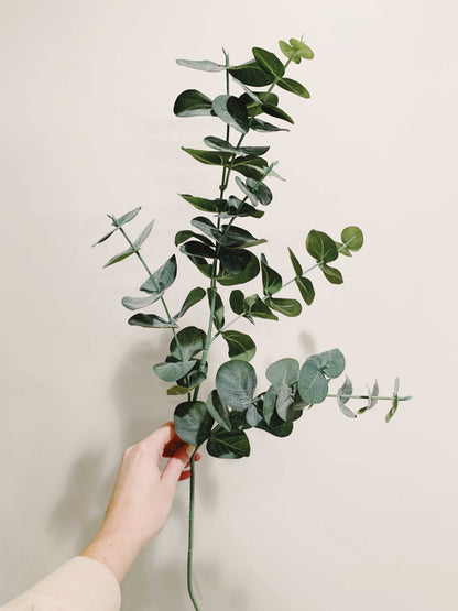 Green Artificial Eucalyptus Branch