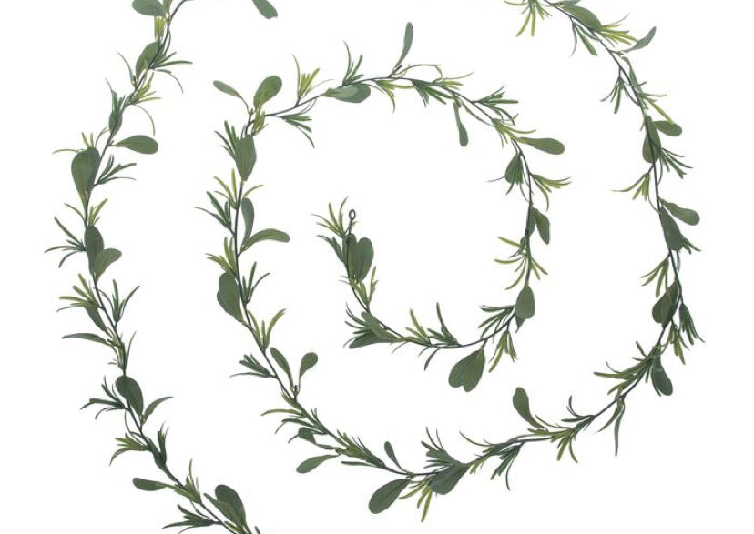 Olive Leaves & Rosemary Garland 10ft